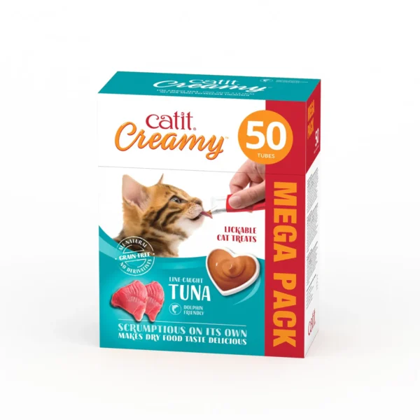 Snacks cremosos para gatos Catit Creamy – 50 Tubos Atún
