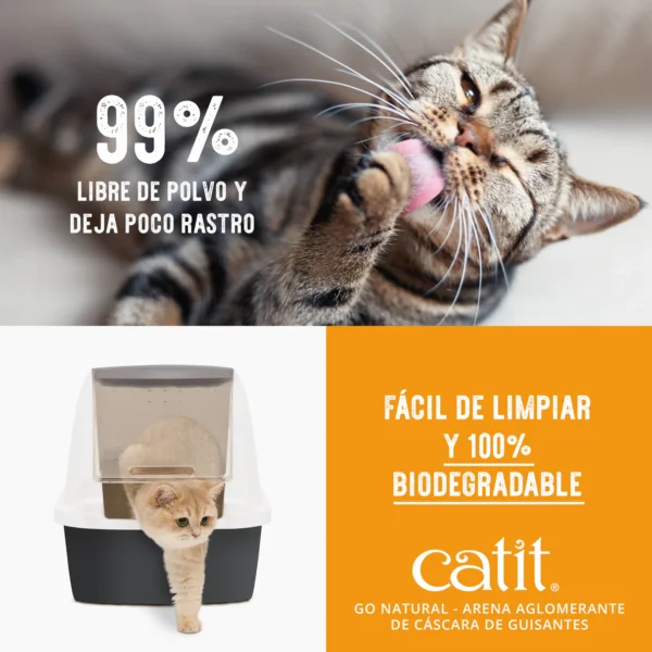 Arena para Gatos Aglomerante de Cáscara de Guisante Catit Go Natural Lavanda - Imagen 4
