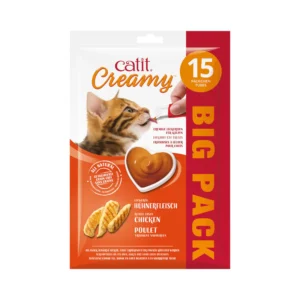 Snacks cremosos para gatos Catit Creamy – 15 Tubos Pollo