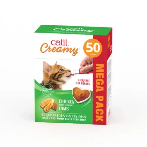 Snacks cremosos para gatos Catit Creamy – 50 Tubos Pollo y cordero