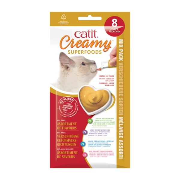 Snacks cremosos para gatos Catit Creamy – 8 Tubos Mixto