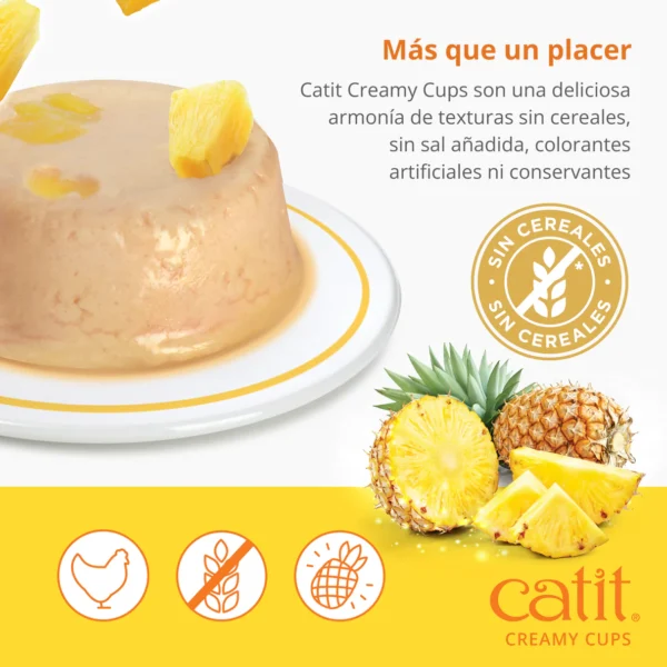 Snack para gatos en mousse con fruta Catit Creamy Cups Mix Pack - Imagen 13