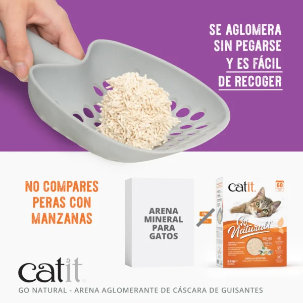Arena para Gatos Aglomerante de Cáscara de Guisante Catit Go Natural Lavanda - Imagen 2