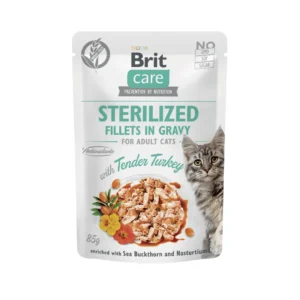 Brit Care Cat sterilised Pavo en salsa 85gr