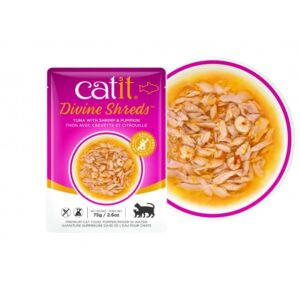 Catit Divine Shreds – Sopa de Atún, Gambas y Calabaza - 75gr