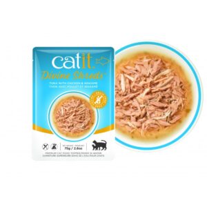 Catit Divine Shreds – Sopa de Atún, Pollo y Wakame - 75gr