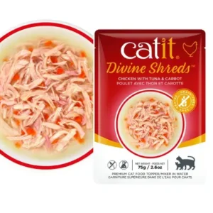 Catit Divine Shreds – Sopa de Atún, Pollo y Zanahoria - 75gr