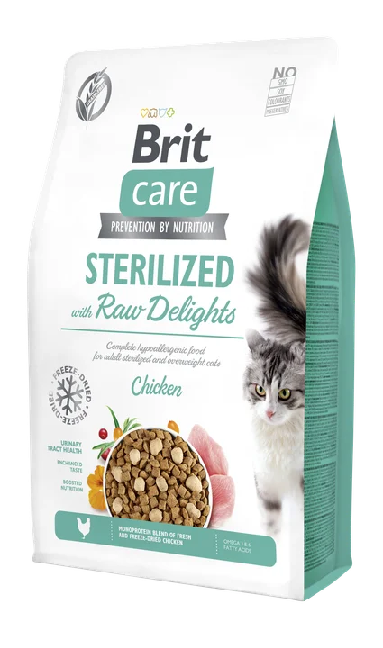Brit Care Cat Raw Delights Sterilized carne fresca y liofilizado